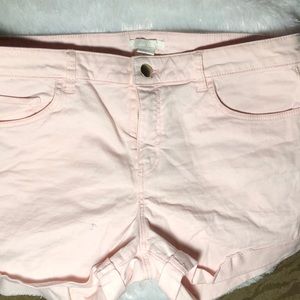 Light Pink Jean Shorts•